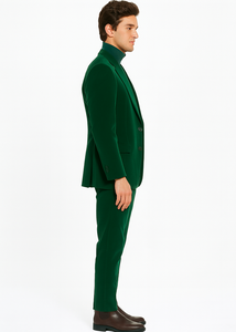 Mens Velvet Suit - Green Suit