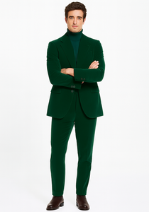 Mens Velvet Suit - Green Suit