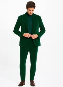 Mens Velvet Suit - Green Suit
