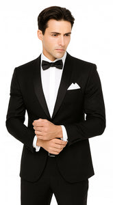 Men's Velvet Suit Lapel Suit - 100% Percent Wool Fabric Suit - Worsted Wool Business Suit - Image 6