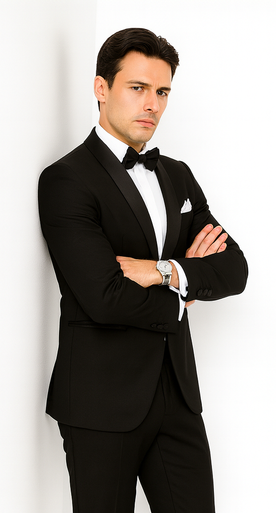 Men's Velvet Suit Lapel Suit - 100% Percent Wool Fabric Suit - Worsted Wool Business Suit - Image 8