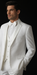 Mens Vested 2 Button Classic Tuxedo in White