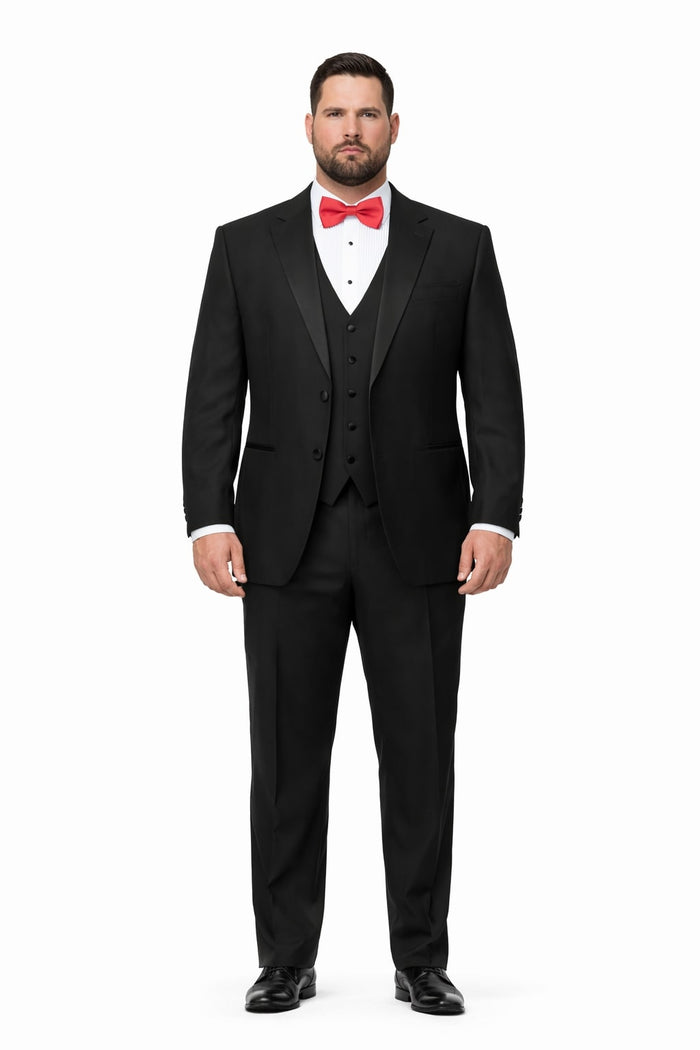 Two Button Three Piece Flat Front Tuxedo