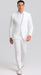 Mens Vested Summer Seersucker Suit in White Pinstripe