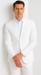 Mens Vested Summer Seersucker Suit in White Pinstripe