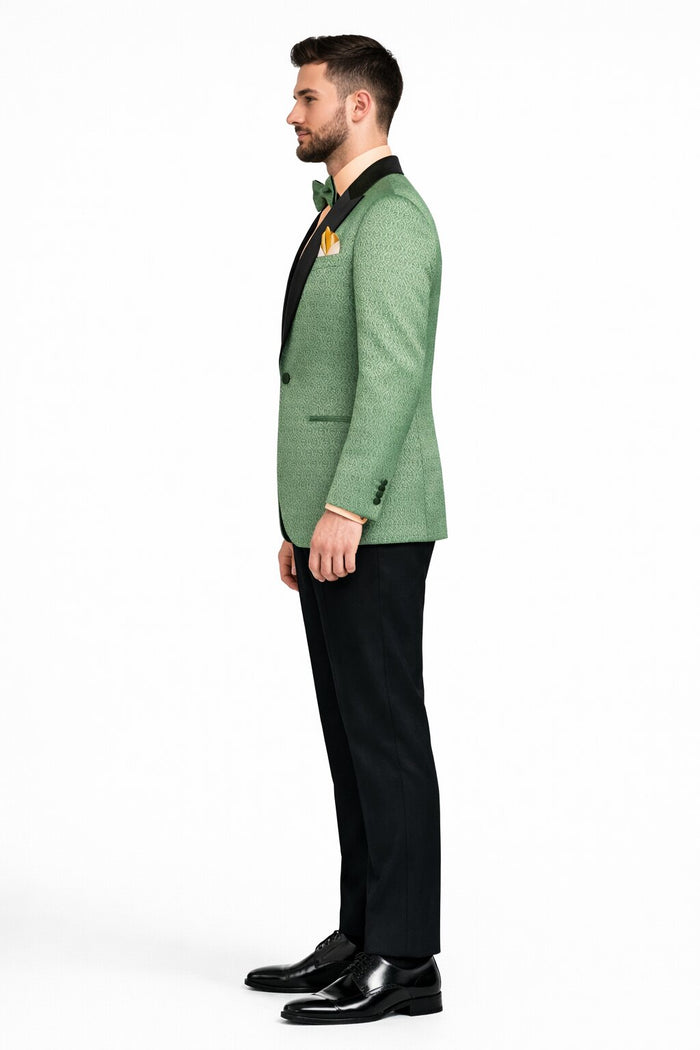 Premium Basil Green Church Suit for Men – Sharp Formal Ensemble Modern Fit