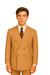 1920s Gangster Custom - Bold Gangster Pinstripe Suit Camel