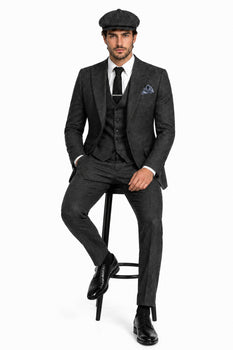 Mens Great Gatsby Outfit - 1920s Gangster Outfit Look in Charcoal