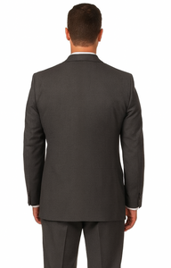 Men's Vitali  Authentic 2 Button Charcoal Slim Fit Suit - Color: Dark Grey Suit