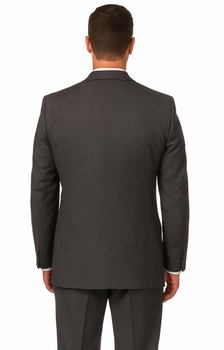 Men's Vitali  Authentic 2 Button Charcoal Slim Fit Suit - Color: Dark Grey Suit - Image 2