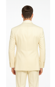 Men's Vitali  Authentic 2 Button Cream Slim Fit Suit - Image 2