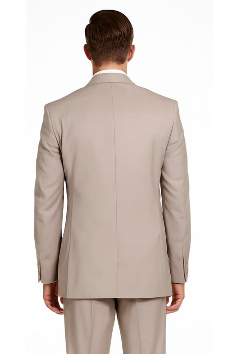 Men's Vitali  Authentic 2 Button Khaki Slim Fit Suit