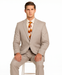 Men's Vitali  Authentic 2 Button Khaki Slim Fit Suit