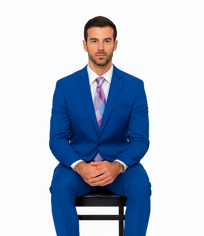 Men's Vitali  Authentic 2 Button Royal Slim Fit Dress Suits for Men - Image 4