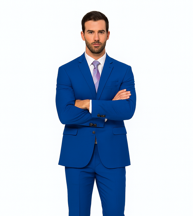 Men's Vitali  Authentic 2 Button Royal Slim Fit Dress Suits for Men - Image 5
