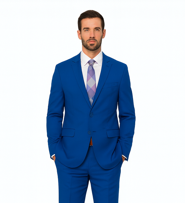 Men's Vitali  Authentic 2 Button Royal Slim Fit Dress Suits for Men