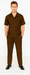 Mens Walking Suit in Color Brown leisure suit causal Matching Shirt and Pants $99