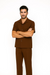 Mens Walking Suit in Color cognac  leisure suit causal Matching Shirt and Pants $99