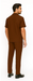 Mens Walking Suit in Color cognac  leisure suit causal Matching Shirt and Pants $99