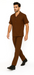 Mens Walking Suit in Color cognac  leisure suit causal Matching Shirt and Pants $99