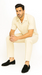 Mens Walking Suit in Color cream leisure suit causal Matching Shirt and Pants $99