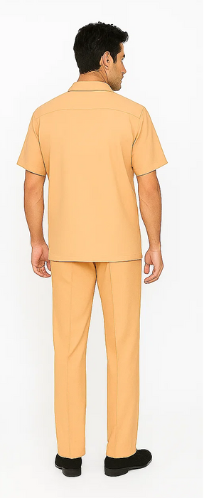 Mens Walking Suit in Color melon leisure suit causal Matching Shirt and Pants $99