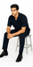 Mens Walking Suit in Color navy  leisure suit causal Matching Shirt and Pants $99