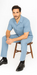 Mens Walking Suit in Color powder blue leisure suit causal Matching Shirt and Pants $99