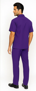 Mens Walking Suit in Color purple leisure suit causal Matching Shirt and Pants $99