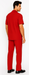 Mens Walking Suit in Color red leisure suit causal Matching Shirt and Pants $99