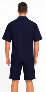 Mens Walking Suits With Shorts + Shorts Navy