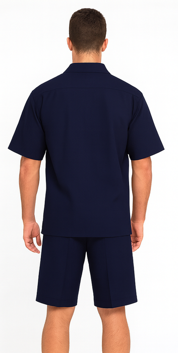 Mens Walking Suits With Shorts + Shorts Navy