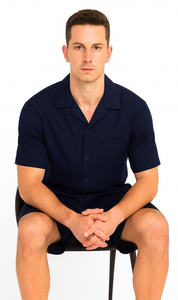 Mens Walking Suits With Shorts + Shorts Navy