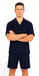 Mens Walking Suits With Shorts + Shorts Navy