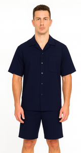 Mens Walking Suits With Shorts + Shorts Navy