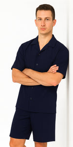 Mens Walking Suits With Shorts + Shorts Navy