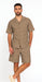 Mens Walking Suits With Shorts + Shorts Oatmeal