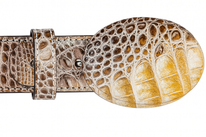 Men's Wild West Caiman Belly Skin Cowboy Belt 2C118249 - Image 2