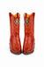 Men's King Exotic Snip Toe Pull Up Leather Boots Handmade Cognac