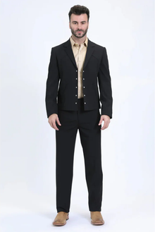 Men's Western Sport Suit - Black - Traje Para Hombre
