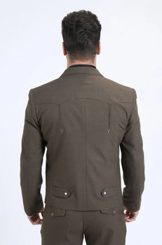Men's Western Sport Suit - Brown - Traje Para Hombre - Image 3