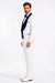 Wedding Tuxedo - Groom Suit - White and Royal Blue Prom Suit
