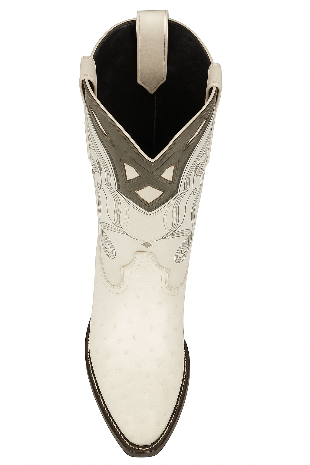 Men's Wild West Smooth Ostrich Skin 3X Toe Boots 29504-B - Image 29