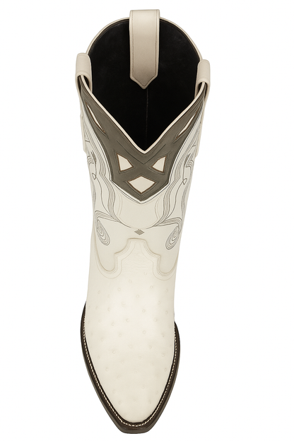 Men's Wild West Smooth Ostrich Skin 3X Toe Boots 29504-B - Image 29
