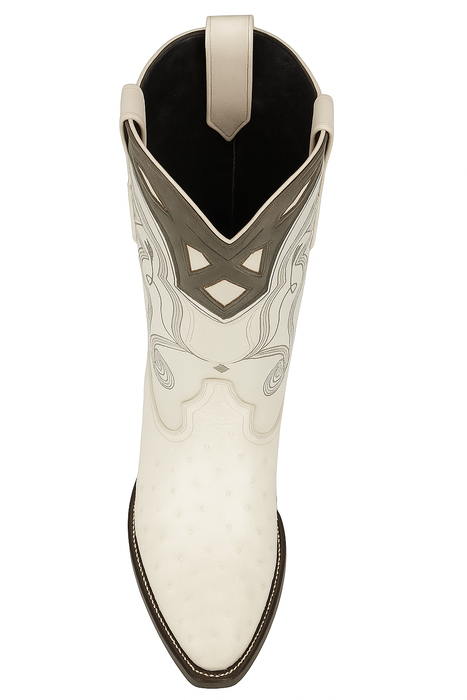 Men's Wild West Smooth Ostrich Skin 3X Toe Boots 29504-B