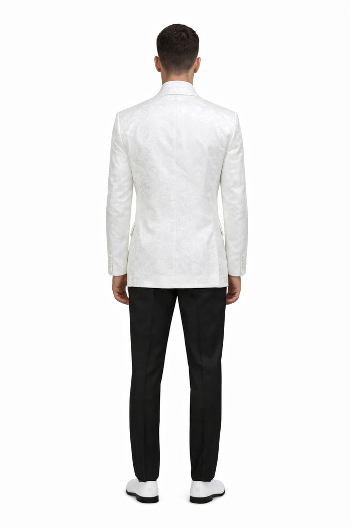 White Unique Men's Floral  Fancy