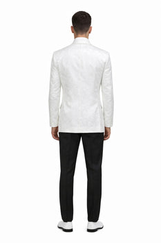 White Unique Men's Floral  Fancy