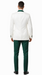 Men’s White Paisley & Hunter Green Tuxedo – Designer Vested Wool Suit for Wedding & Prom