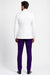 White and Purple Tuxedo Wedding Suit - White Dinner Jacket + Vest + Pants + Bow-tie