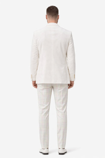 White Velvet Suit Jacket for Every Occasion Modern Fit